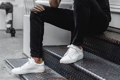 jeans and black shoes|black jeans and white shoes.